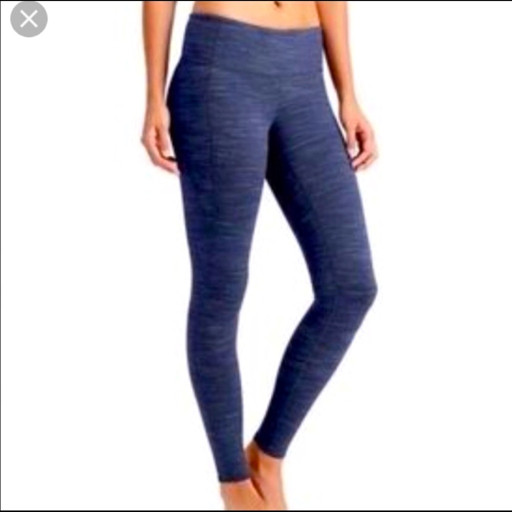 Athleta Chaturanga Legging Tights Blue Spacedye